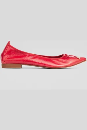 LK Bennett Tilly Pointed Ballerina Shoes Raspberry