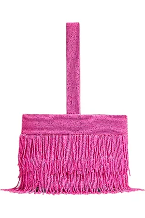 LK Bennett Estelle Beaded Handbag Magenta