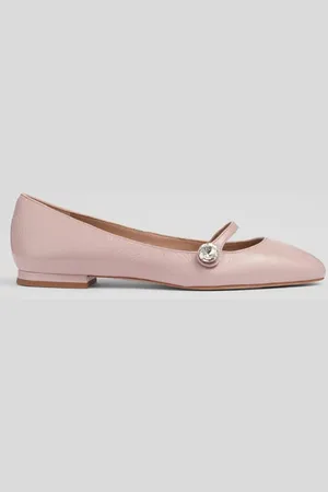LK Bennett Demi Crystal Ballerina Shoes Pink