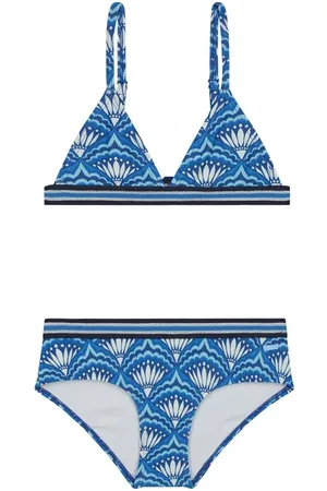 Shiwi Girls Luna Bikini Set Bohemian Peacock Sports Blue