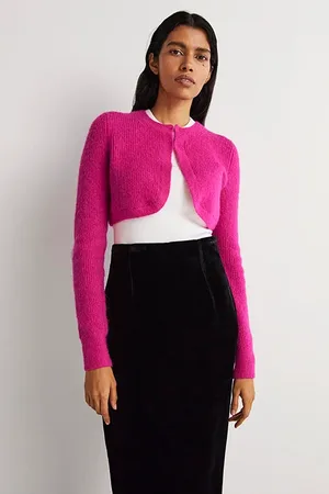 Boden Rib Knit Bolero Pnk