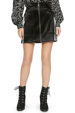 Ted Baker Latasha Vinyl Utility Mini Skirt Black
