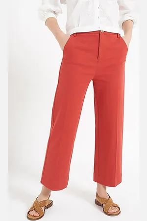 ICODE Terracotta Pleated Wide Trousers