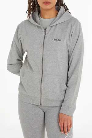 Calvin Klein Full Zip Hoodie Grey Heather