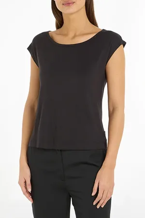 Calvin Klein S/s Wide Neck Black