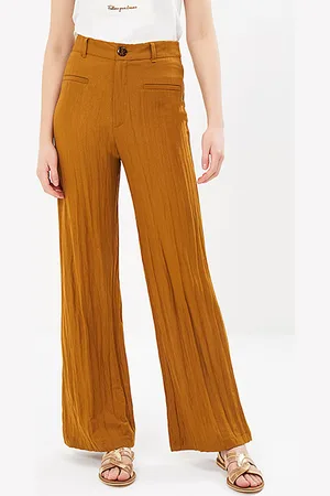 ICODE Camel Iridescent Wide Trousers Camel