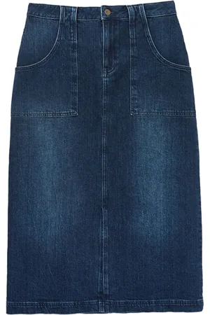 White Stuff Ulla Denim Midi Skirt Mid Denim