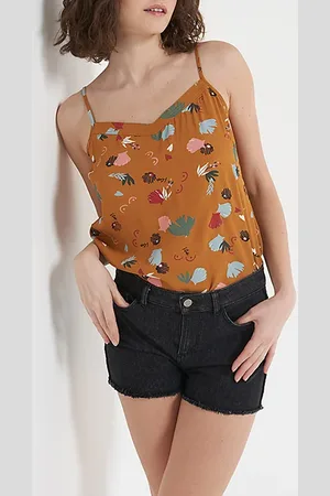 ICODE Larch Fun Print Lingerie-style Top Playful Madrid