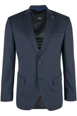 QS by s.Oliver Blazer Long Sleeve S.obro Black Label Blue Dobby