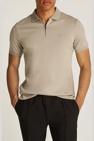 Liquid Touch Welt Zip Polo Vintage Khaki