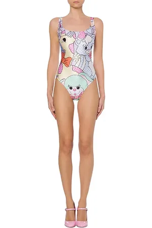 Moschino Calico Animals One-piece Swimsuit Multicolor
