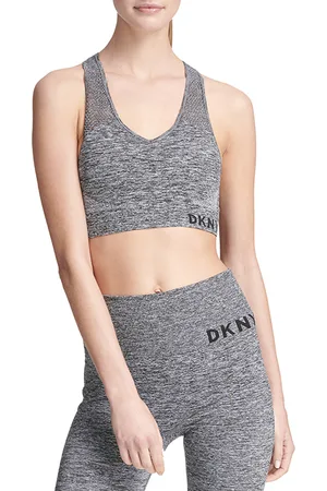 DKNY Md Impct Msh Bck Bra Hthr Grey