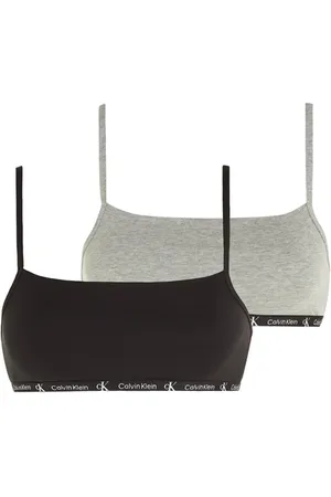 Calvin Klein Unlined Bralette 2pk Black/grey Heather