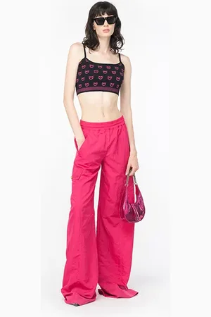 Pinko Cobo Tank Top Multicolor Print Black/fuchsia