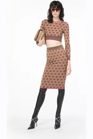 Pinko Ioto Skirt Camel/black