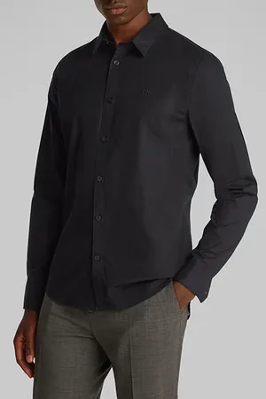Calvin Klein Slim Stretch Shirt Ck Black