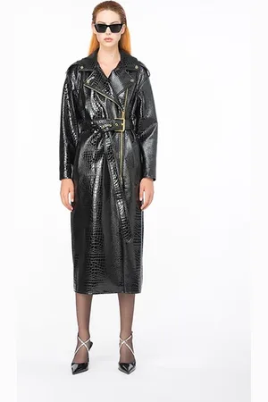 Pinko Trigun Trench Coat Black