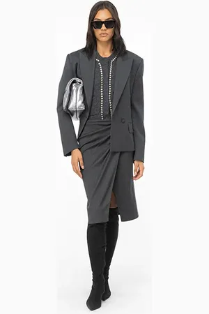 Pinko Gobots Skirt Ghost Grey