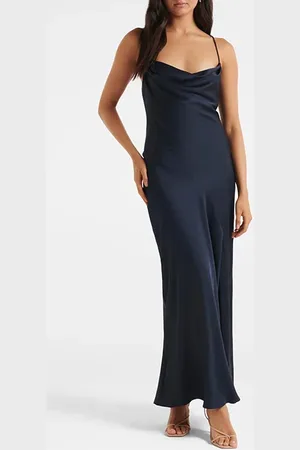 Forever New Blair Back Detail Midi Dress Navy
