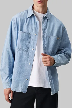 Calvin Klein Easy Chambray Shirt Denim Light