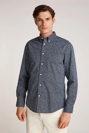Tommy Hilfiger Flex Poplin Linr Floral Ivory Petal / Night Sky