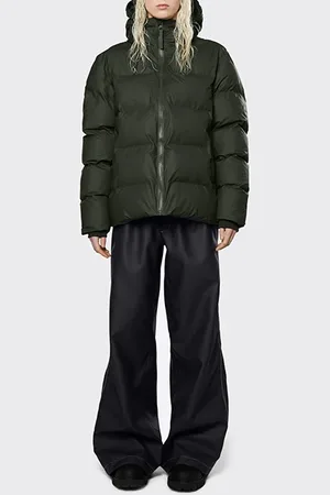 Rains Unisex Puffer Jacket Green