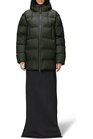 Rains Unisex Alta Puffer Parka W3t4 Green