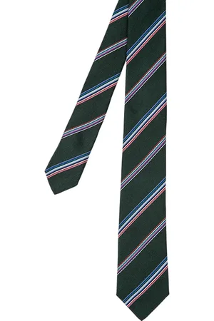 Paul Smith Men Tie Stripe Bottle Green