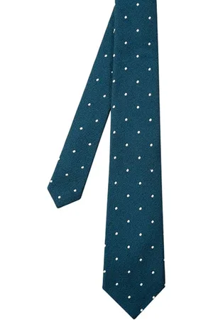 Paul Smith Men Tie Wool Spot Petrol Blue