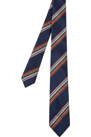 Paul Smith Men Tie Stripes Very Dark Navy