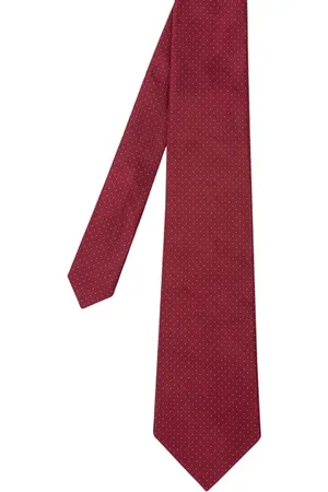 Paul Smith Men Tie 8cm Wide Pin Dot Burgundy/ Borde