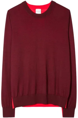 Paul Smith Womens Knitted Sweater Very Dark Red