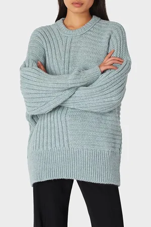 Paul Smith Womens Knitted Jumper Greyish Blue