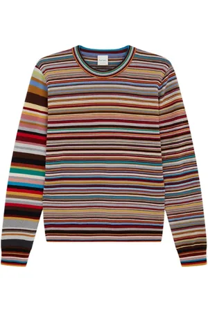 Paul Smith Womens Knitted Sweater Crew Neck Multi Coloured