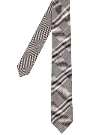 Paul Smith Men Tie Narrow Check Black