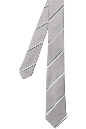 Paul Smith Men Tie Narrow Strps Grey