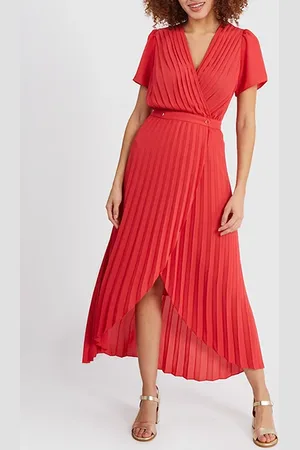 ICODE Candy Flash Pleated Long Wrap Dress