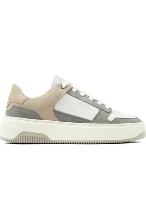 Nubikk Basket Court (l) White Leather Grey - Taupe