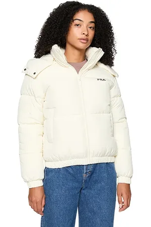 Fila Buchen Cropped Puffer Jacket Antique White