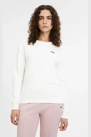 Fila Bantin Slightly Cropped Crew Sweat Bright White
