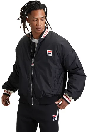 Fila Limoges Padded Bomber Jacket Black