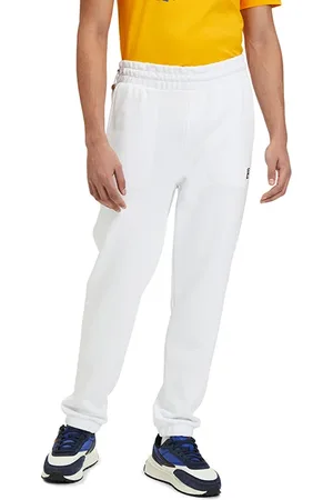 Fila Cuffed Sweatpants With Contrast Stitching White