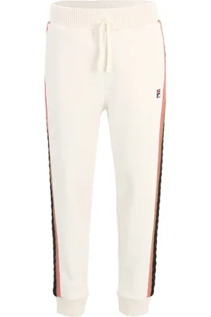 Fila Cuffed Sweatpants With Braid Detail White / Navy / Pink