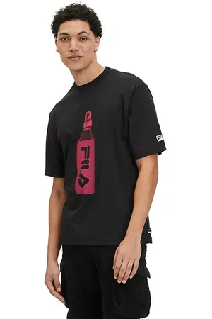 Fila Boxy Fit Short Sleeves T-shirt With Water Bottle Graphic Bla