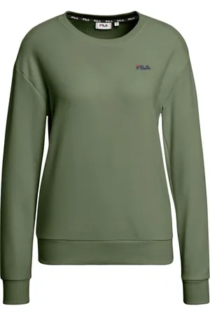 Fila Bantin Slightly Cropped Crew Sweat Oil Green
