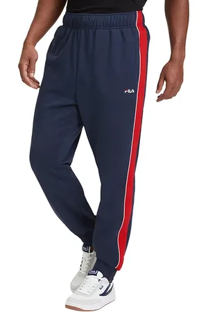 Fila Latimer Track Pants Black Iris-true Red