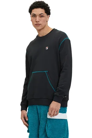 Fila Crewneck Sweatshirt With Kangaroo Pocket And Contrast Stitch