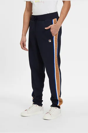Fila Cuffed Sweatpants With Braid Detail Navy / White / Pimk
