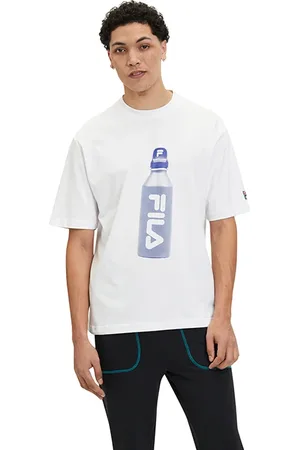 Fila Boxy Fit Short Sleeves T-shirt With Water Bottle Graphic Whi