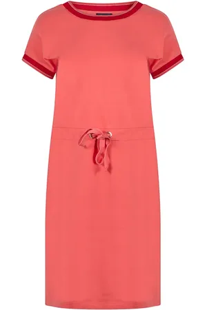 River Woods Kimono Frounced Waist Dress Lipstick